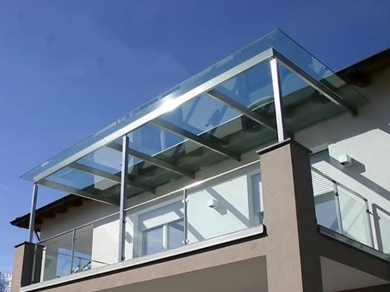 mái kính cường lực