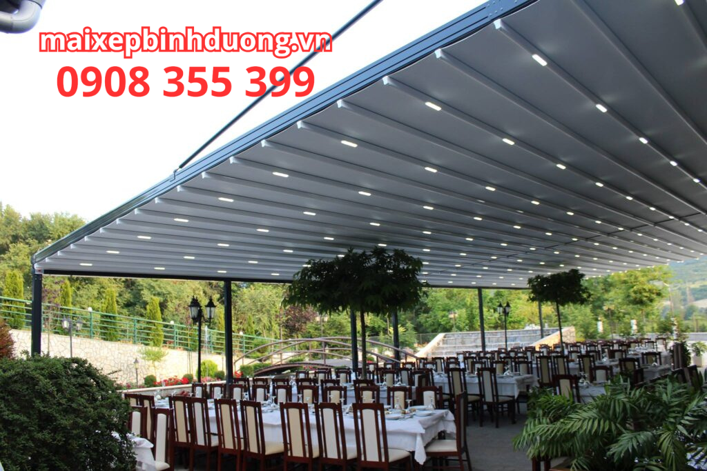 Top Mẫu Mái Xếp Đẹp, Giá Rẻ Cho Nhà Hàng Bình Dương - Uy Tín, Chất Lượng, Báo Giá Tốt Nhất 4 mai xep dep cho nha hang binh duong1