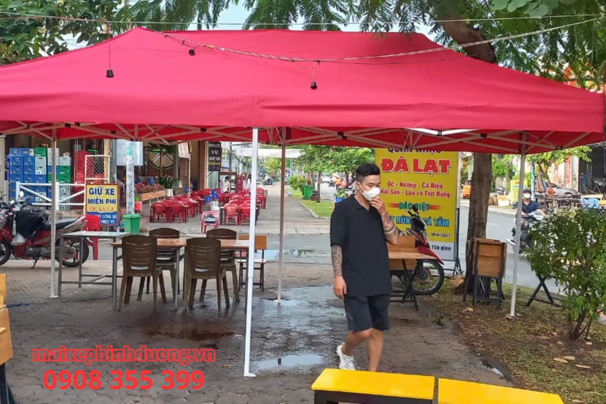 Mái Xếp Nhà Hàng Bình Dương – Thêm Không Gian Ngoài Trời, Tăng Diện Tích Phục Vụ 7 mai xep thuan an1 1