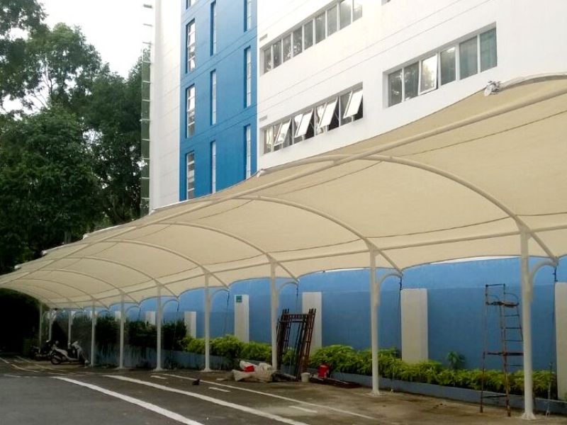 Thi công mái che khu công nghiệp Bình Dương
