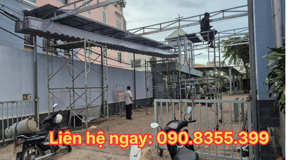 Giải pháp thi công mái che chống gió bão từ công ty Vương Đại Dương 3 thi công mái che chống gió bão
