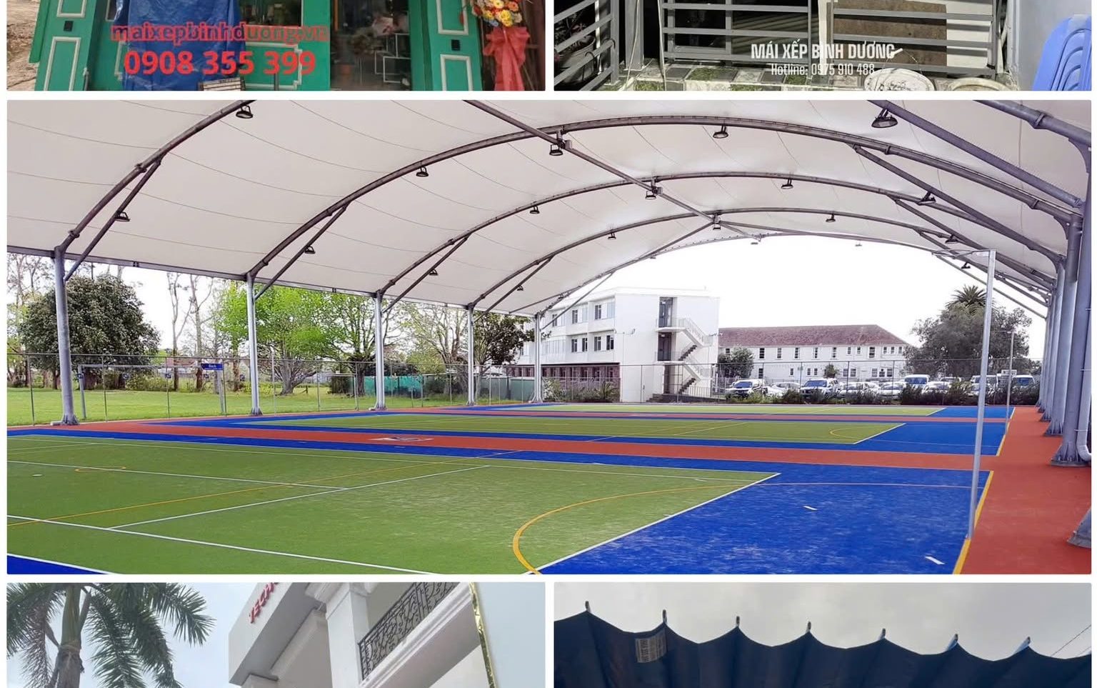 Mái Che Sân Pickleball: Mẫu Đẹp, Bạt Tốt, Báo Giá Thi Công 3 Mái che sân pickleball