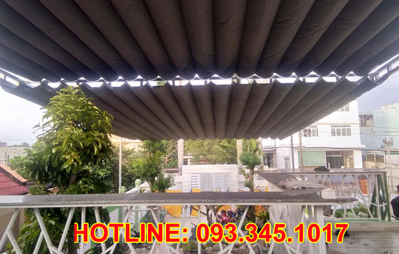 Mái xếp siêu đẹp MXTT07 dạng cố định 17 lua chon mai xep sieu dep cho mat bang kinh doanh 2 1