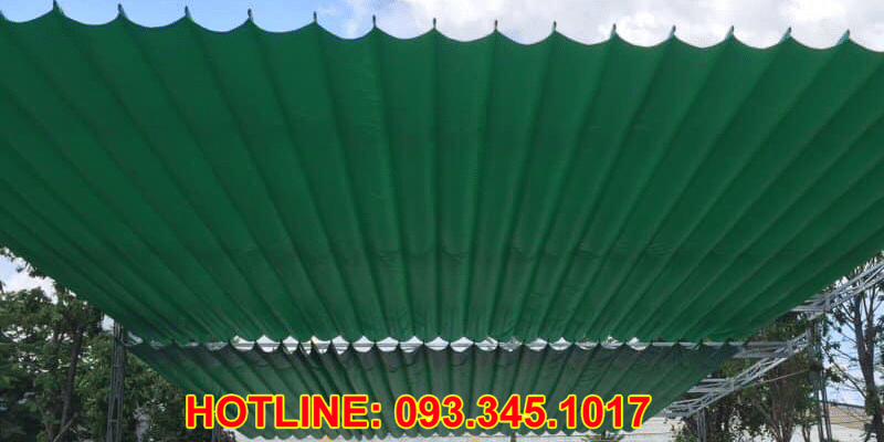 Mái xếp siêu đẹp MXTT07 dạng cố định 5 mai che so mot